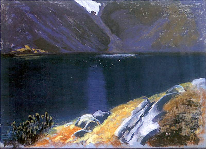    <b> Morskie Oko.</b><br>1909  Pastel na papierze. 53 x 73 cm<br>Własność prywatna  