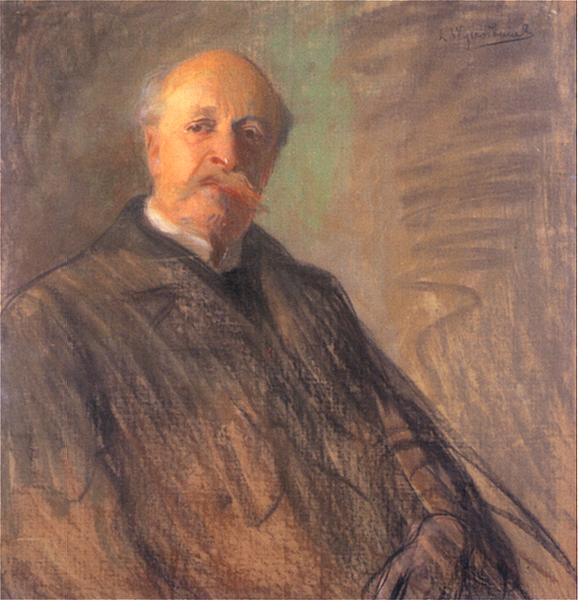    <b> Portret Juliusza Kossaka</b><br>1900  Pastel. 90 x 95 cm<br>Muzeum Narodowe, Kraków  