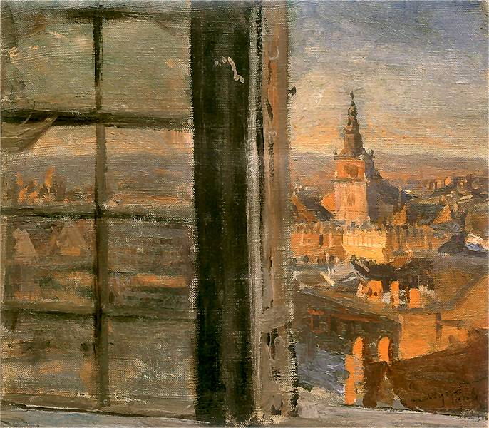    <b> Widok z Wawelu</b><br>1906  Olej na płótnie. 41,5 x 48 cm<br>Własność prywatna  