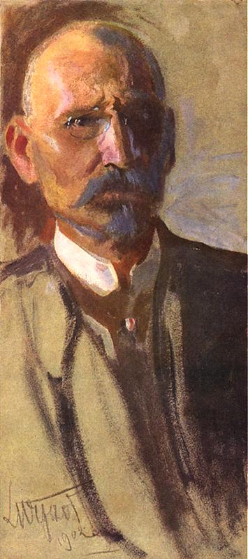    <b> Autoportret</b><br>1902  Olej, tektura. 68 x 31 cm<br>Muzeum Narodowe, Warszawa  